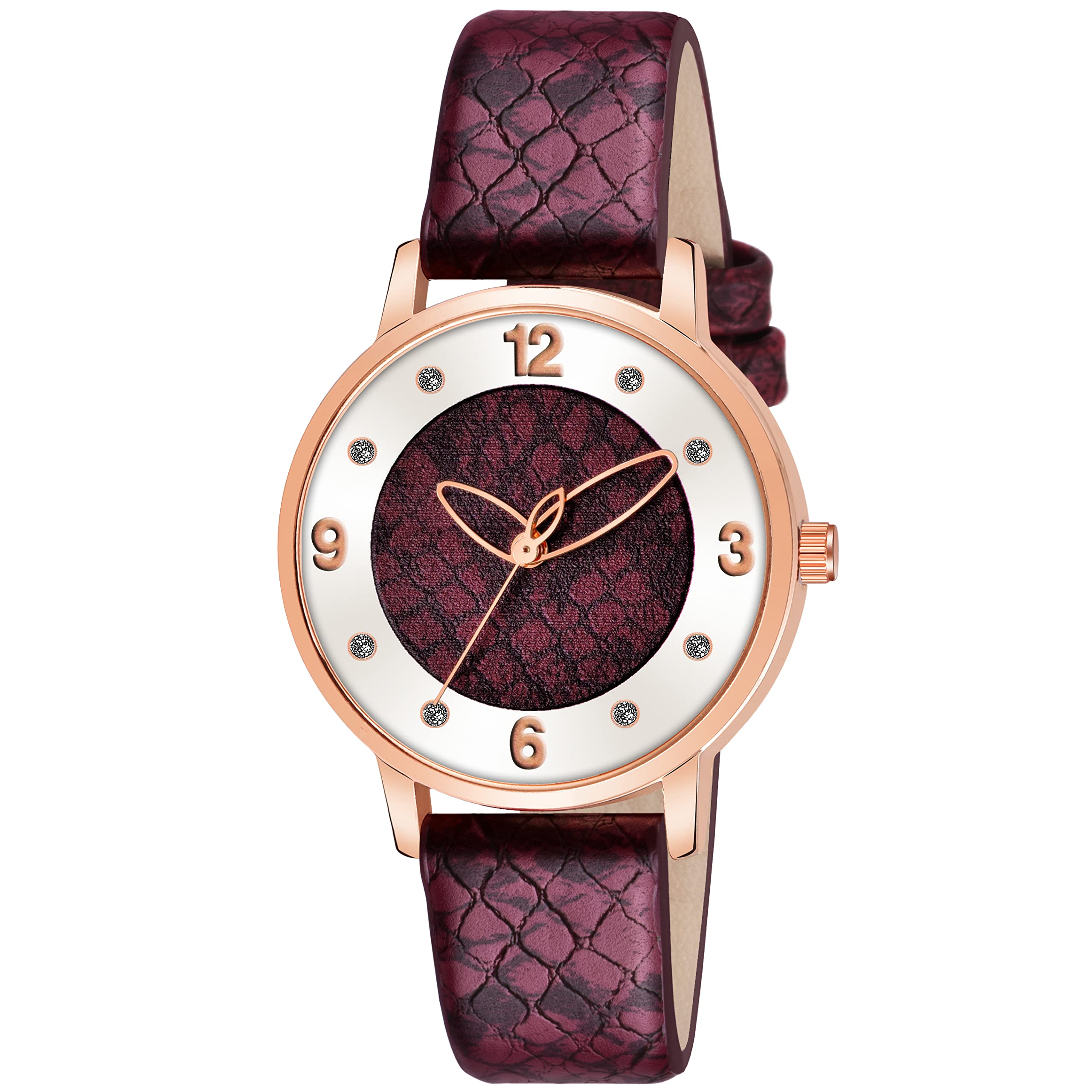 Shocknshop Leather Analouge Maroon Dial Analog Wrist Watch For Women And Girls (Maroon Dial Maroon Colored Strap) Mt364, Maroon Band (B0B9H4FDPF) Amazon Price History, Amazon Price Tracker