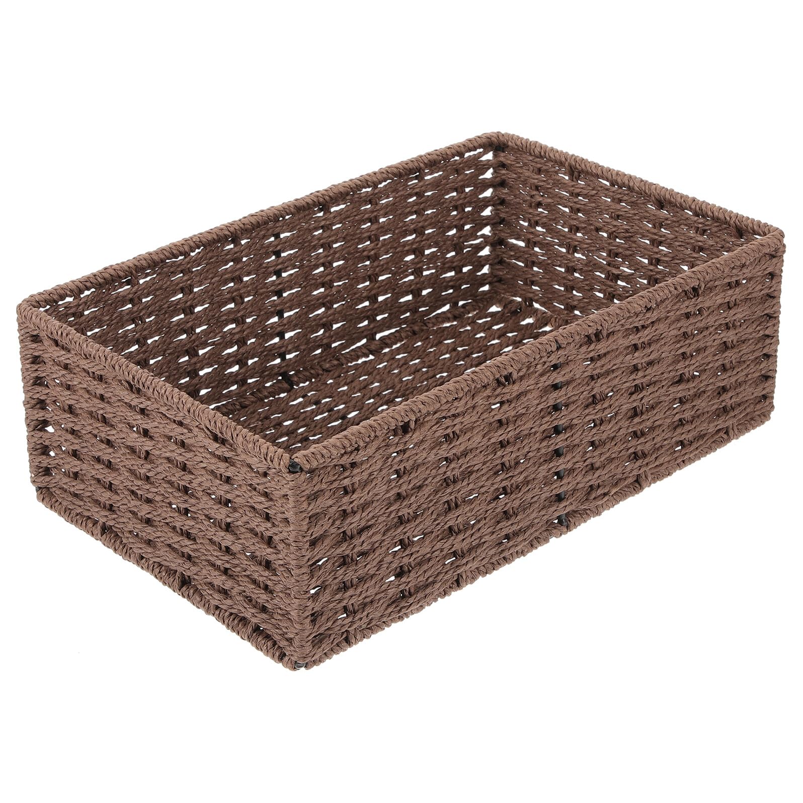 Cesta tejida de cuerda de papel para el orden de tu estudio