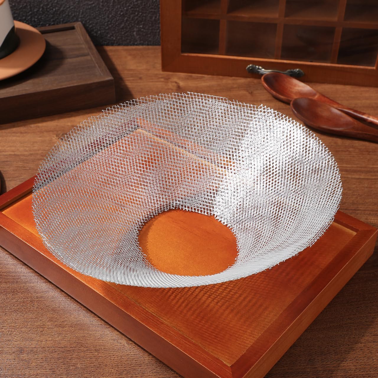 Housoutil Round Range Hood Filter, 20PCS Iron Cooker Hood Filter Net, Bowl-Shaped Grease Mesh Accessories for Kitchen Home