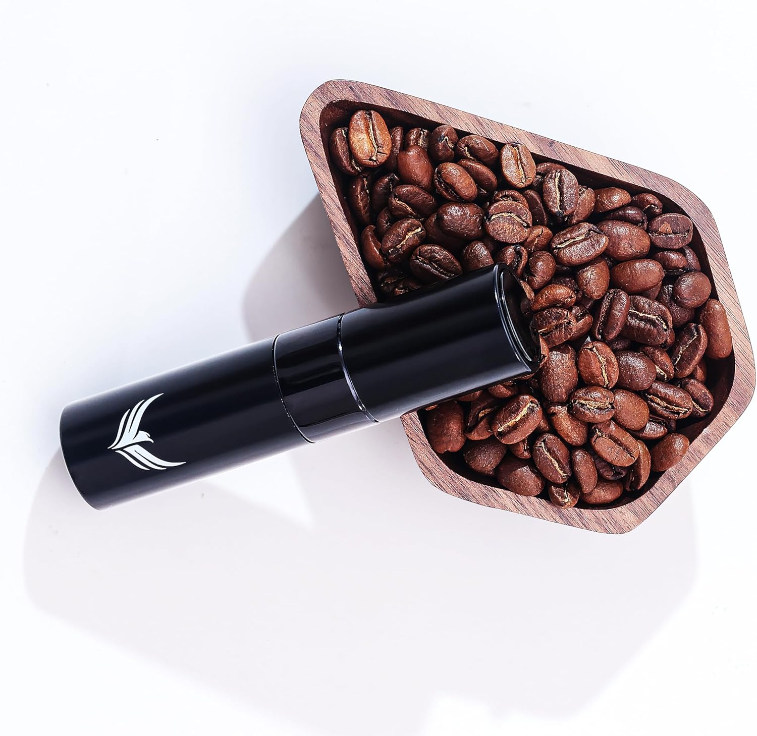 Single Dose Coffee Bean Vials and Walnut Dosing Set Espresso Bean Container with Dosing Cup and Espresso Mister