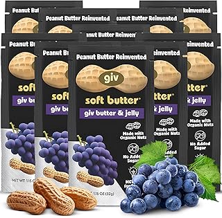 Peanut Butter Reinvented. Peanut Butter & Jelly All Natural No Added Sugar Healthy Snacks for Kids & GLP-1 Friendly Healthy Snacks for Adults w/MCT Oil for Energy & Focus - Vegan, Keto, Gluten Free