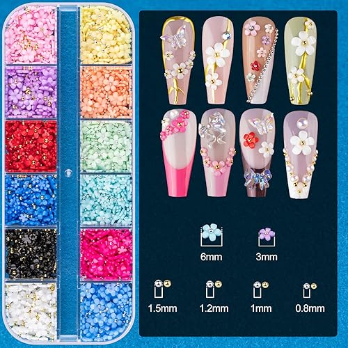 Miniatura 4 de Kit de accesorios de pegamento de diamantes de imitación y 2 cajas de dijes 3D, 1 pieza de pegamento de diamantes de imitación de 0.5 fl oz