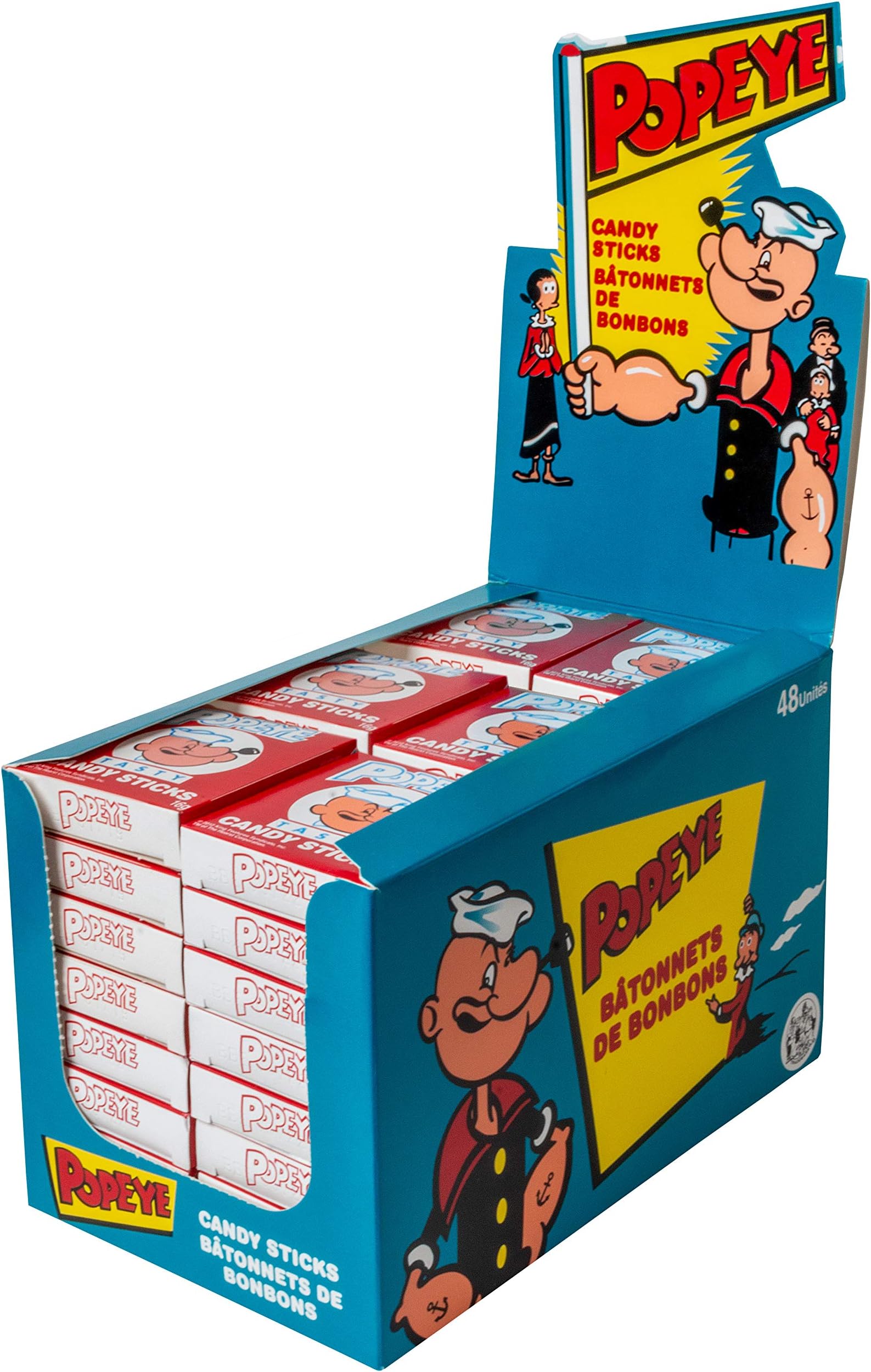 POPEYE Candy STICKS 16g per box 48ct {Imported from Canada}