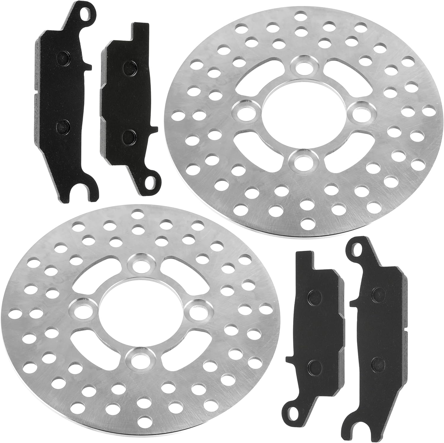 Caltric 2 Front Brake Disc Rotor Pad Compatible with Yamaha Raptor 250 YFM250R YFM250 R 2008 2009 2010 2011 2012 2013