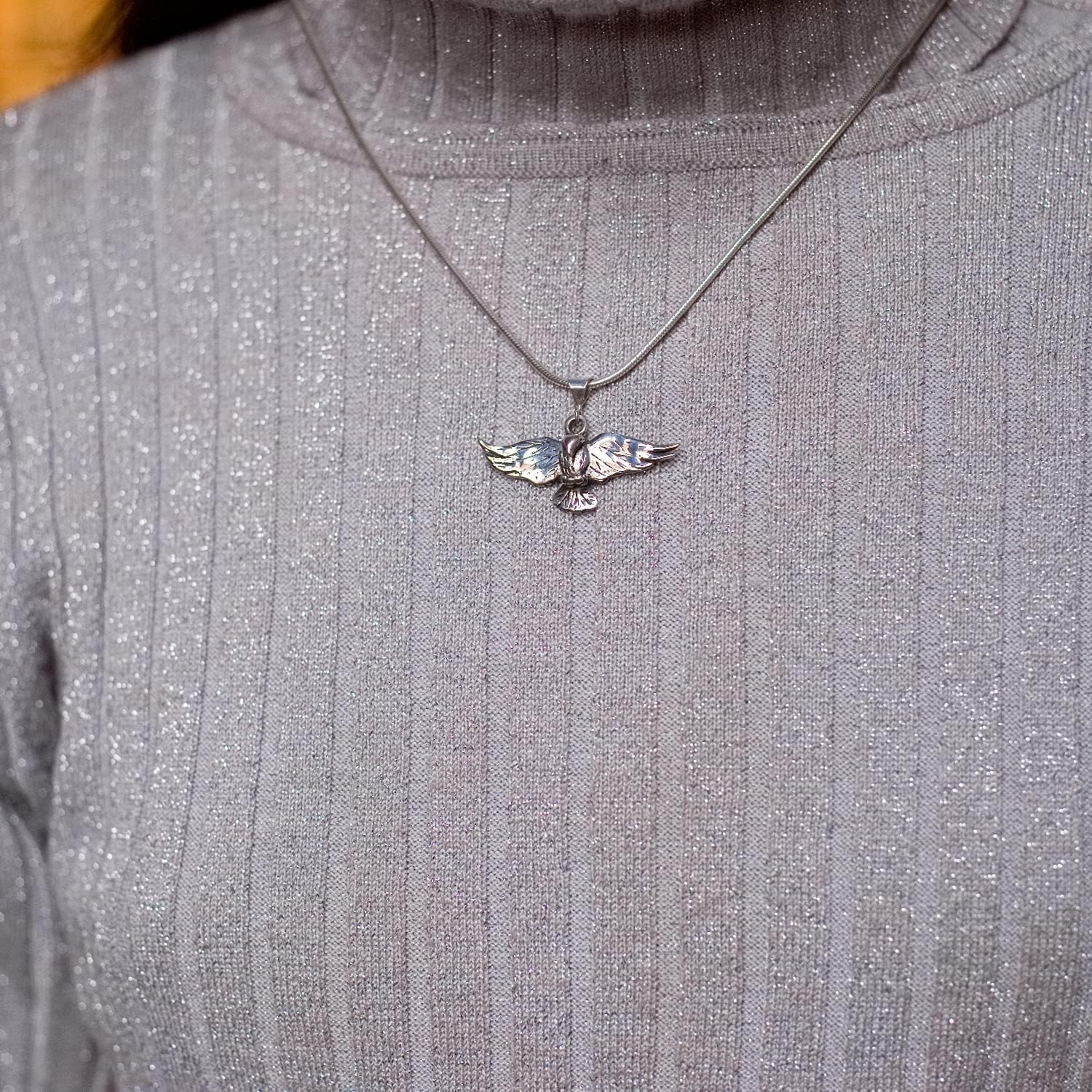 Sterling Silver Small Raven Pendant