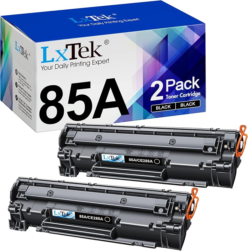 LxTek Compatible Replacement for HP 85A CE285A Toner Cartridge | use with Laserjet Pro P1102W Laserjet Pro P1109W M1212NF M1217NFW Printer (Black, 2-Pack)