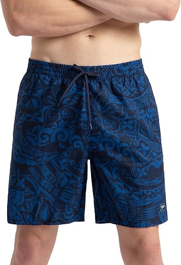 Speedo Men's 4 Way Flex Essential Printed Watershorts with Side Pockets | Water Repellent | Internal Drawcord | Wide Waist...