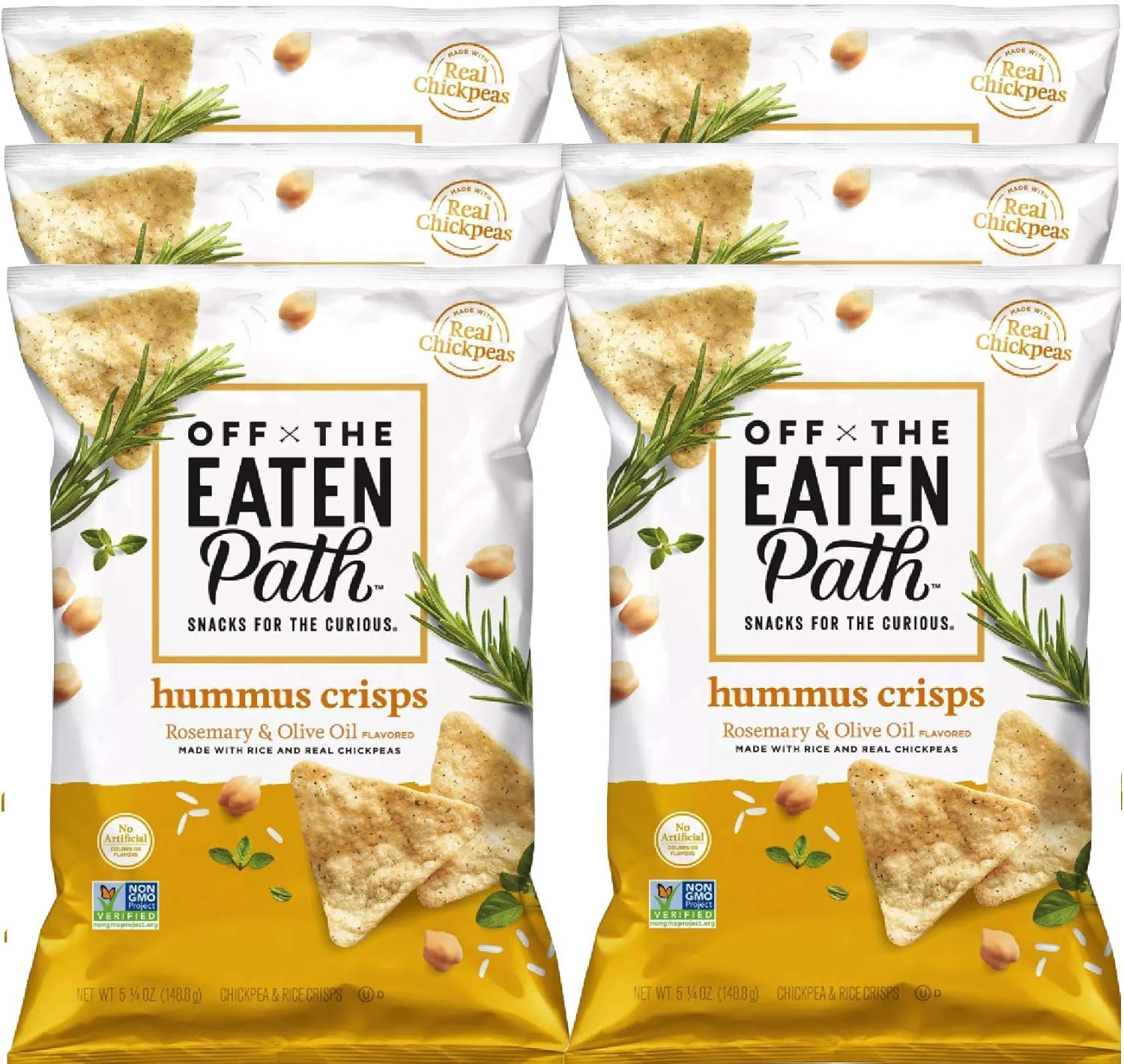 NEW Off The Eaten Path Rosemary and Olive Oil Hummus Crisps Made With Real Rice