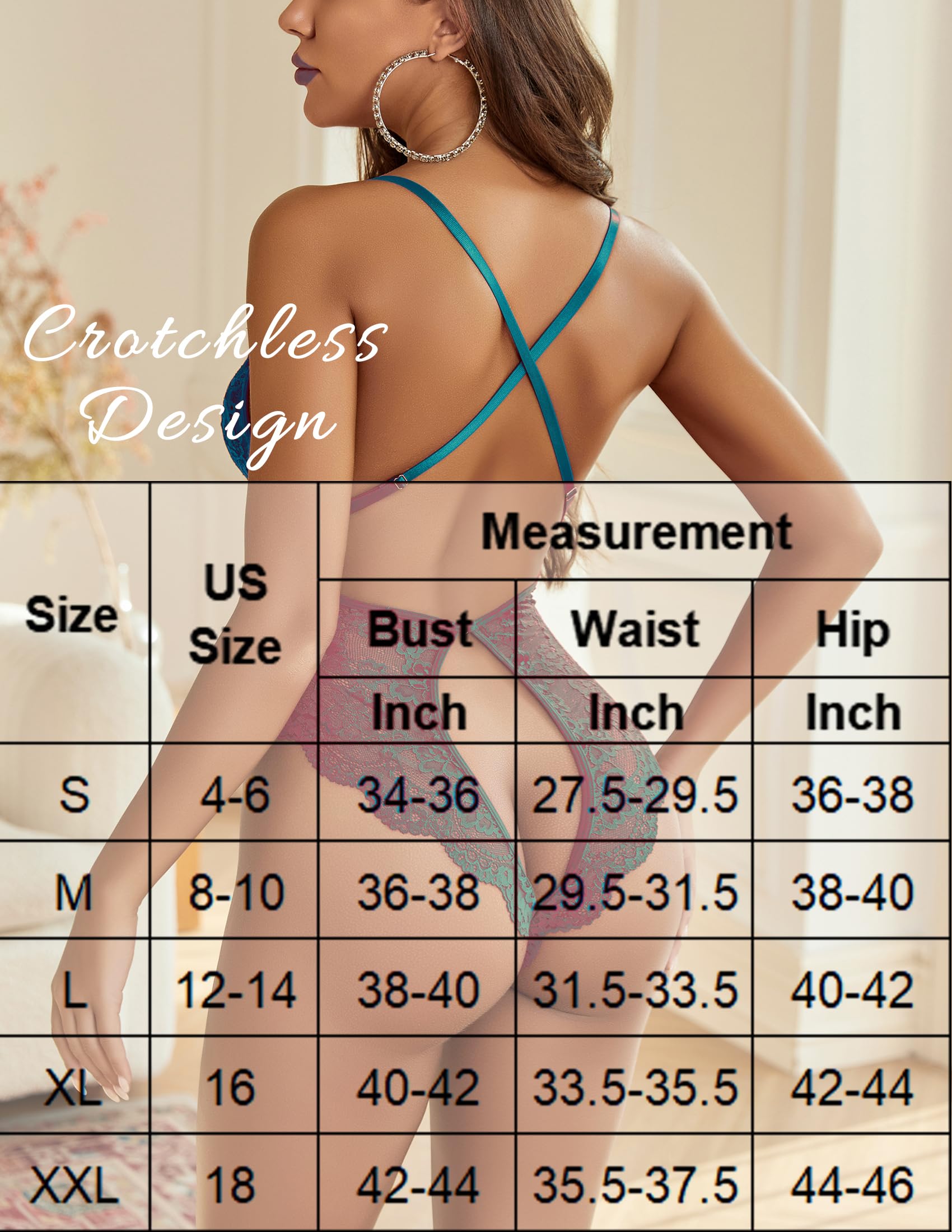 Avidlove Sexy Lingerie for Women Lace Teddy Lingerie One Piece Lingerie Bodysuit