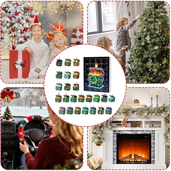 2025 Christmas Advent Countdown Calendar Ornament 2D Acrylic Ornament