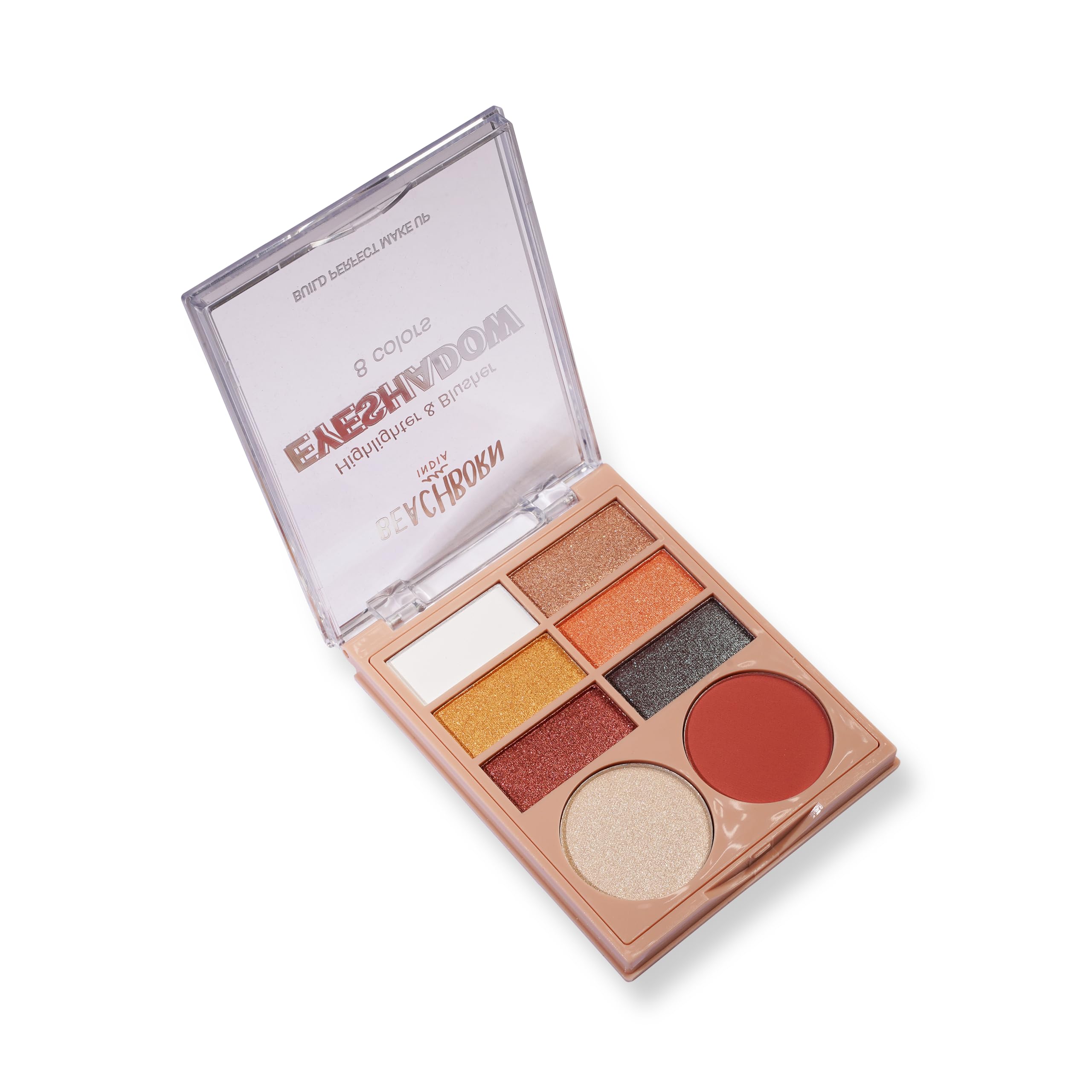 INDIA Makeup Eyeshadow Highlighter & Blusher Palette (Multicolor)| Matte| Shimmer | Beginner Friendly & Long Lasting Eye Shadow Palette | All In One Makeup Palette (BBI-02-08 SHADE NO.1, 12.6G)-image-30