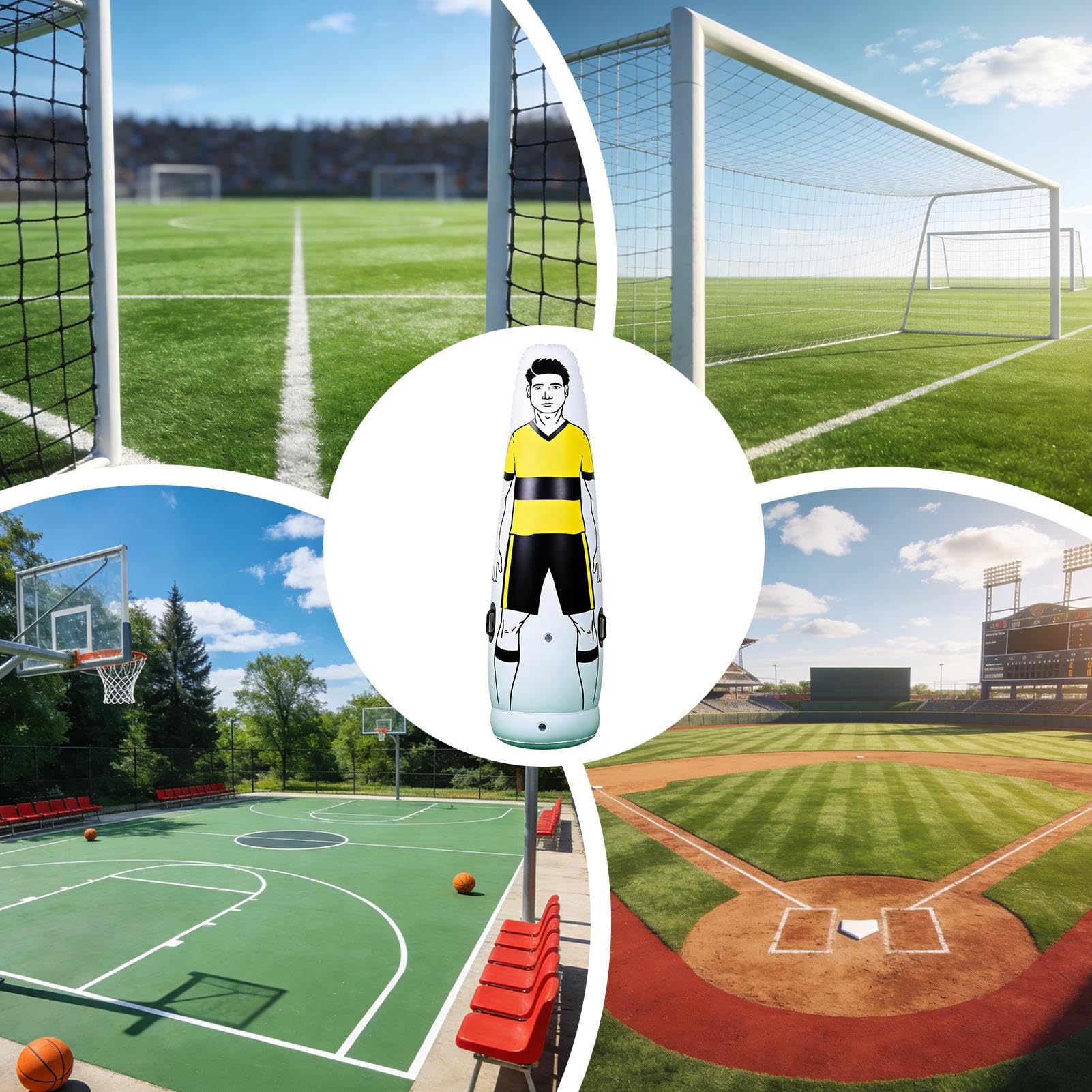 Fußball-Trainingshilfe, sicher, tragbar, strapazierfähig, aufblasbar | Trainingsausrüstung, Fußball-Trittschutz für Erwachsene, Profis, Enthusiasten, Anfänger, Jungen, Kinder, Teenager