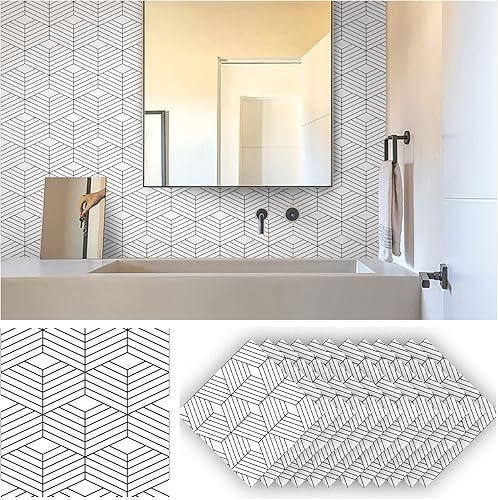 Miniatura 6 de 12 calcomanías mate para azulejos de pared, despegar y pegar, autoadhesivas, calcomanías de vinilo para azulejos de pared, adhesivo de PVC