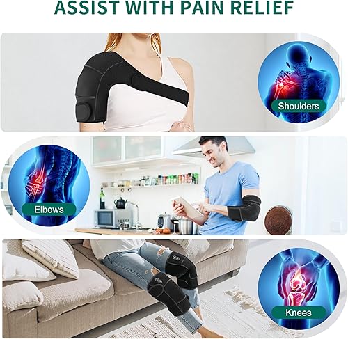 Miniatura 9 de Snailax Shiatsu Masajeador de cuello y hombros y Snailax masajeador de rodilla, almohadilla térmica de rodilla de grafeno para dolor de rodilla