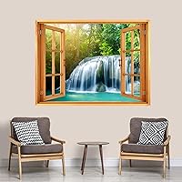 Vista 41 de IDEA4WALL Adhesivo mural removible para pared, cielo azul, vibrante, verano, montaña, valle, naturaleza, desierto, arte moderno, paisaje, colorido