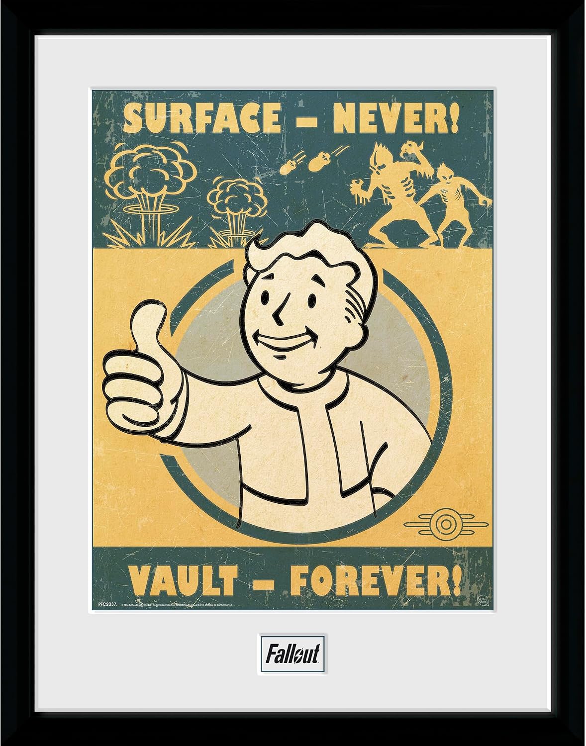 GB Eye Bicchiere In Vetro Fallout Vault - 0,5 Litri, Ufficiale, Lavabile A Mano, Ideale Per Collezionisti
