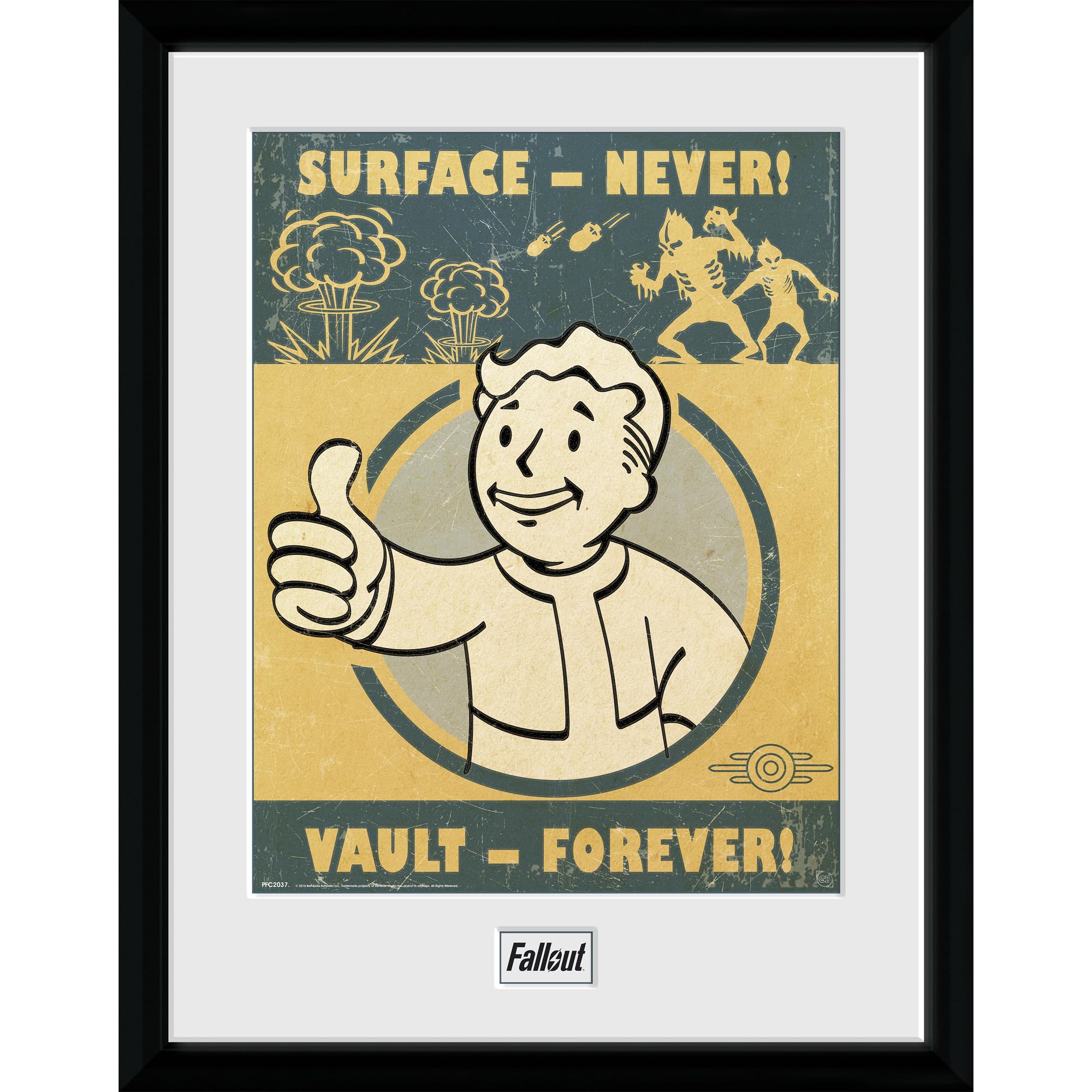 Gb Eye Multi Fallout 4 Vault Forever 30 X 40Cm Framed Collector Print