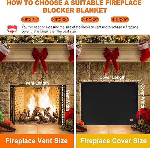 Miniatura 5 de Tapón magnético para chimenea para pérdida de calor, cubierta magnética para chimenea 2023 que alcanza los 1800 , pantalla de chimenea con 12