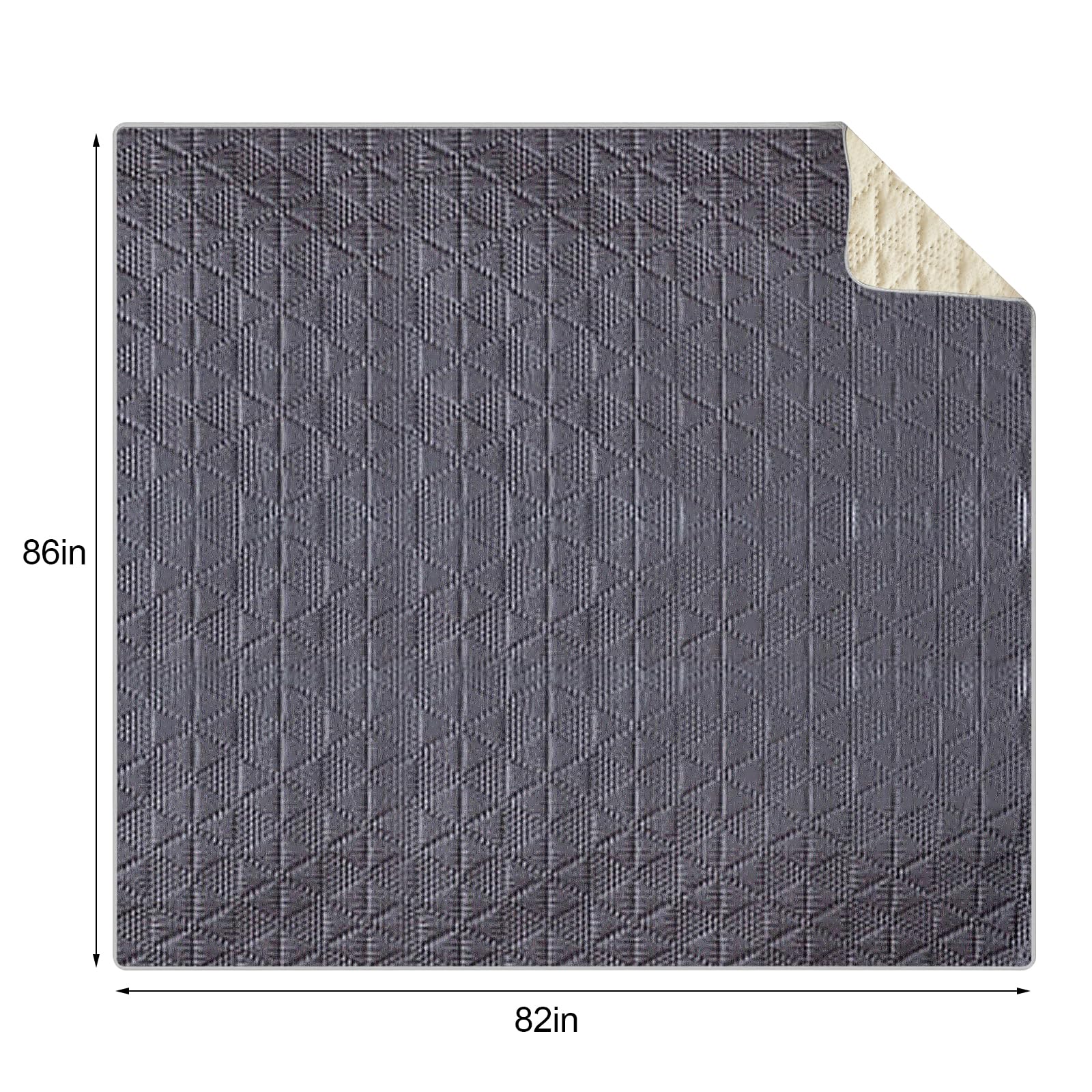 Manta impermeable para perros, antideslizante, colchón para mascotas, lavable, a prueba de fugas, manta protectora para sofá para perros y gatos (218 x 208 cm, gris)