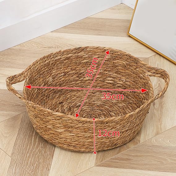 Cat Bed, Cat Nesting Cage, Pet Bed Mat, Hand Knitted, Basket, Claw Sharpener, For Dogs and Cats, Pet Bedding, Pet House, For Summer, Winter, All Seasons, Interior, 13.8 x 4.7 inches 35 x 12 cm