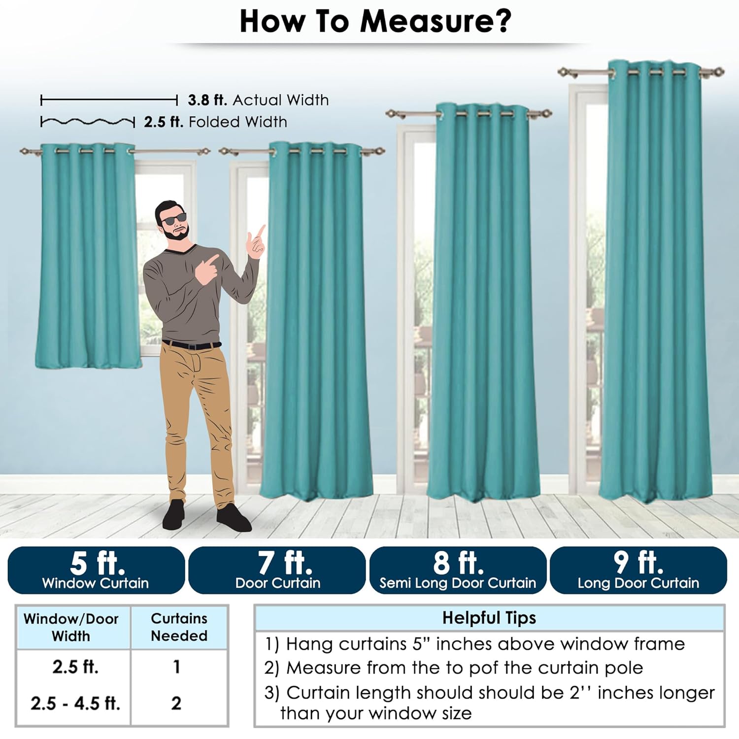 New Year Sale Story@Home Blackout Window Curtains 5 Feet Set Of 2 | Plain