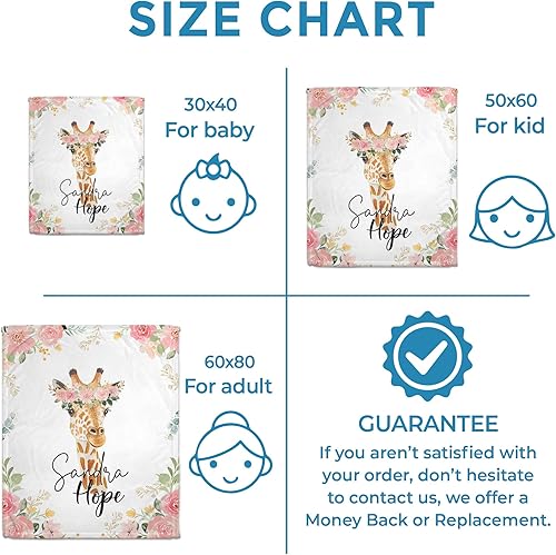 Vista 13 de Hyturtle Mantas de bebé personalizadas para niñas, mantas de bebé personalizadas para niñas, manta de bebé rosa floral, el mejor regalo para bebé