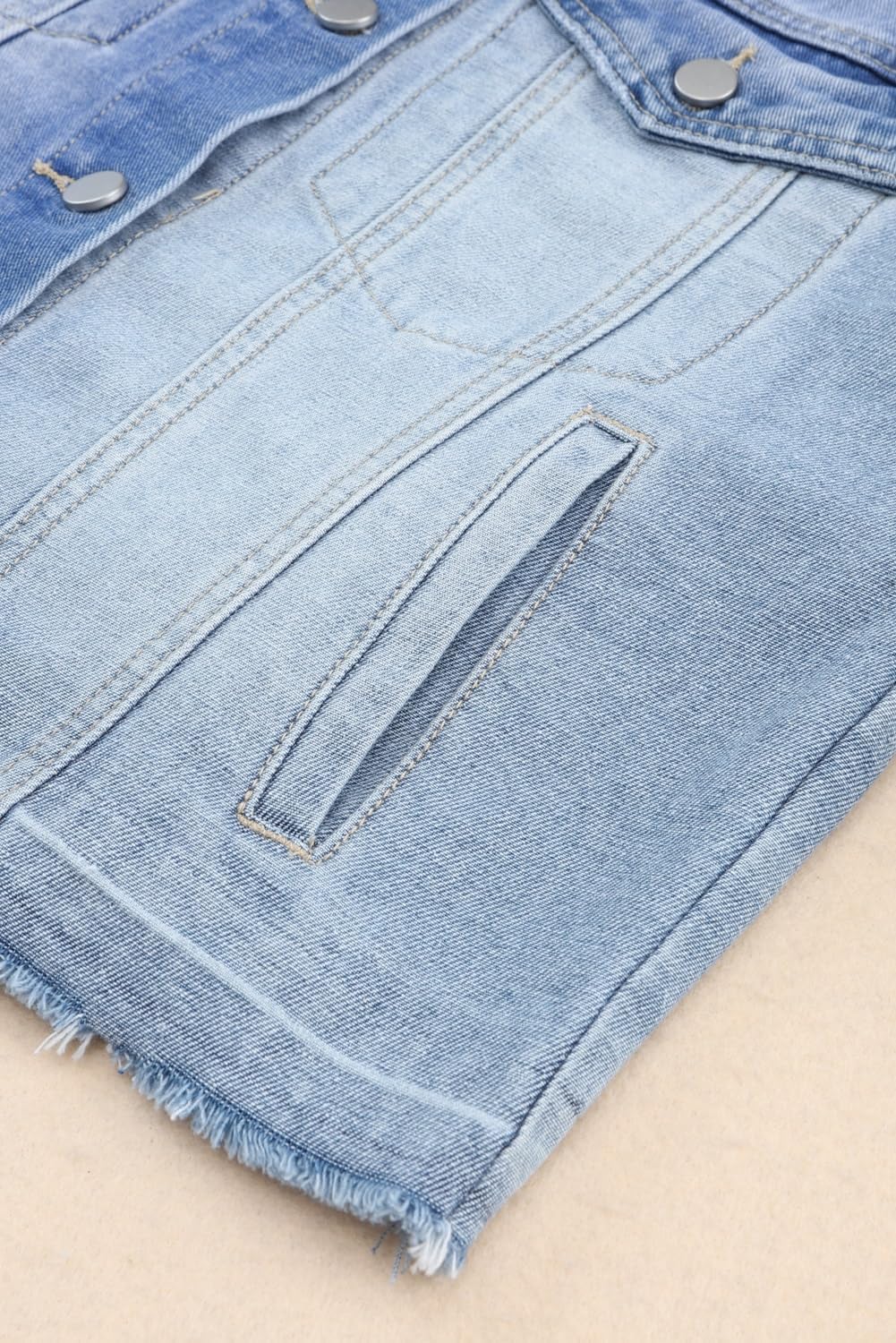 Irsutey Women Denim Jean Jacket Long Sleeve Cropped Jean Jackets Classic Button Down Patchwork Shacket Coat Trucker Jackets