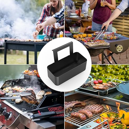 Vista 15 de Recogedor de grasa para parrilla Blackstone con 12 revestimientos desechables de papel de aluminio para tazas de grasa, pieza de repuesto de bandeja