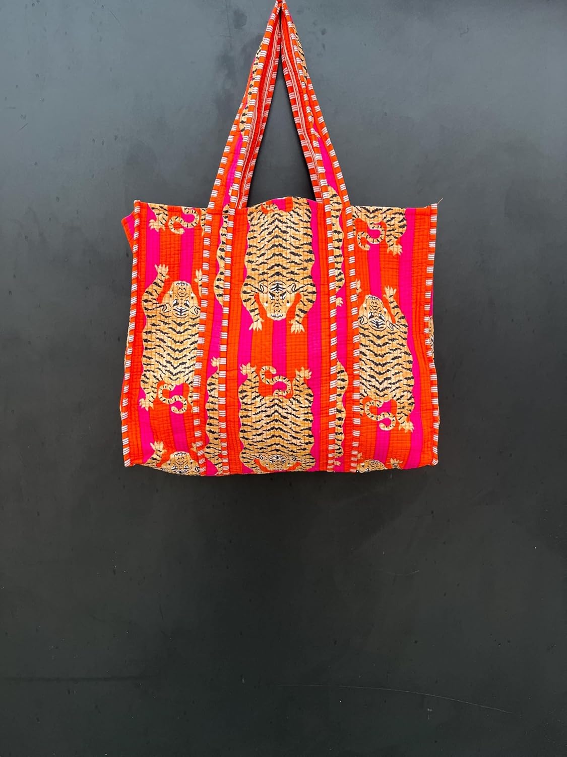 100% Cotton Jungle Print Shoulder Bag Tote Bag Women Reversible Shopping Bag and Grocery Bags Stylish Travel Bag Gift for Her