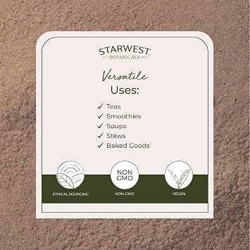 Starwest Botanicals Burdock Root Powder Organic - Natural Loose Herb for Tea, Rice, Soup, Stews, Certified Kosher, Non-GMO - 4 oz Pouch