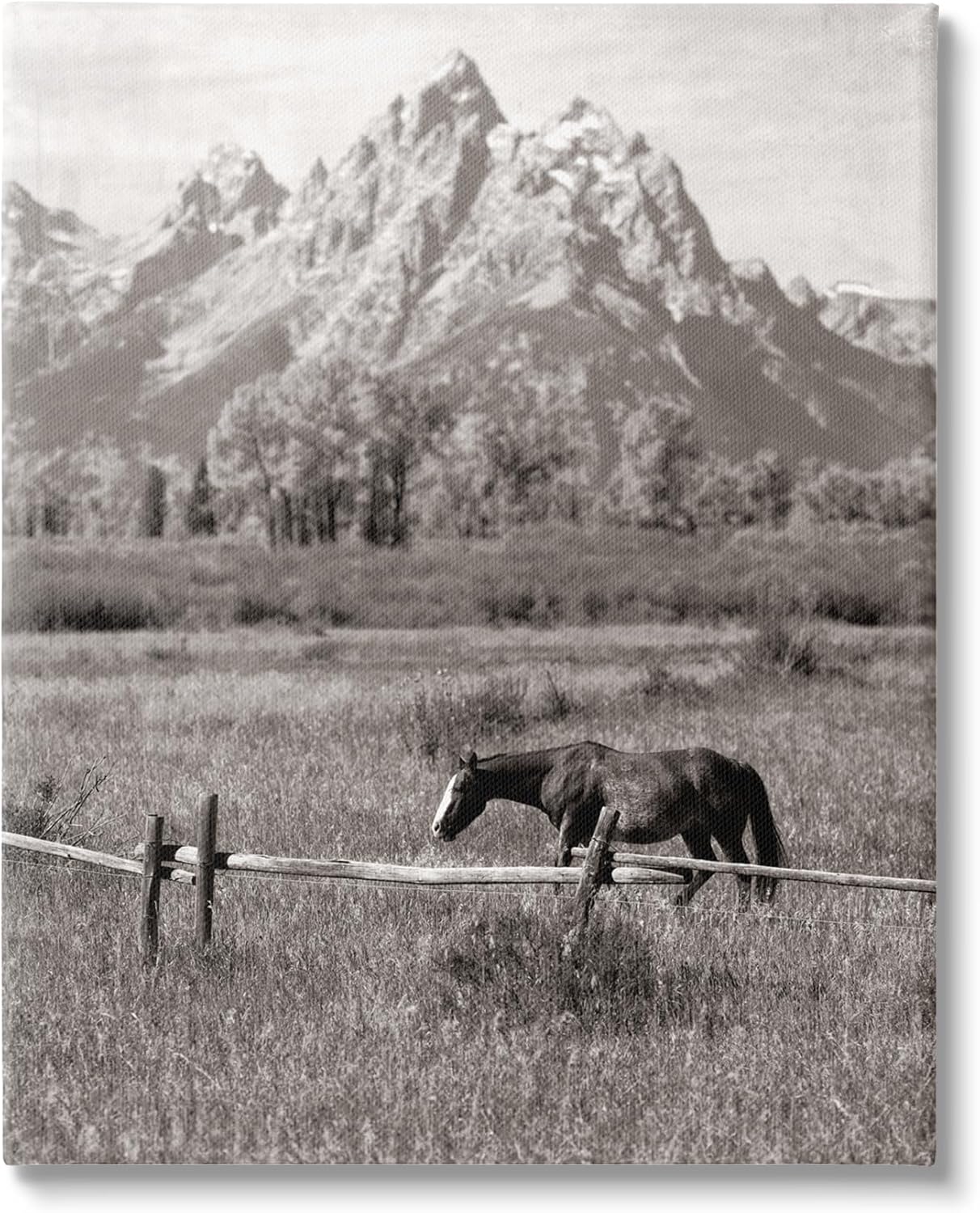 Stupell Industries Horse & Mountain Scenery Canvas Wall Art by Daniel Sproul