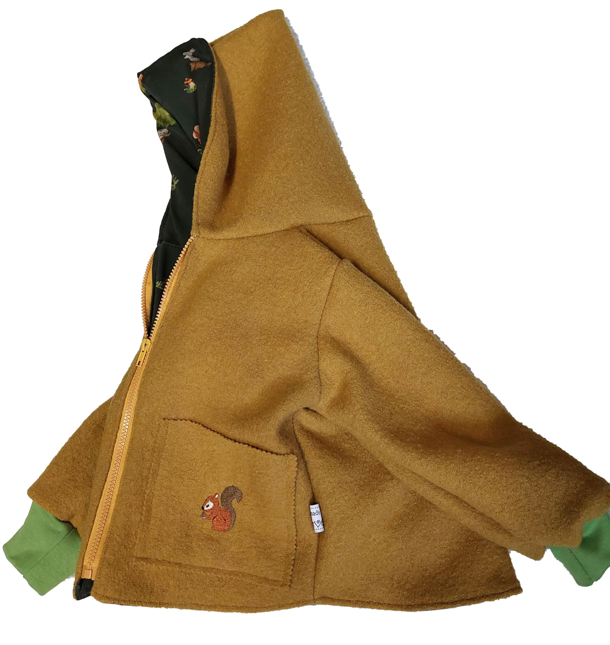 Generisch Wollwalkjacke Zipfeljacke Wendejacke Waldtiere Baby Kinder
