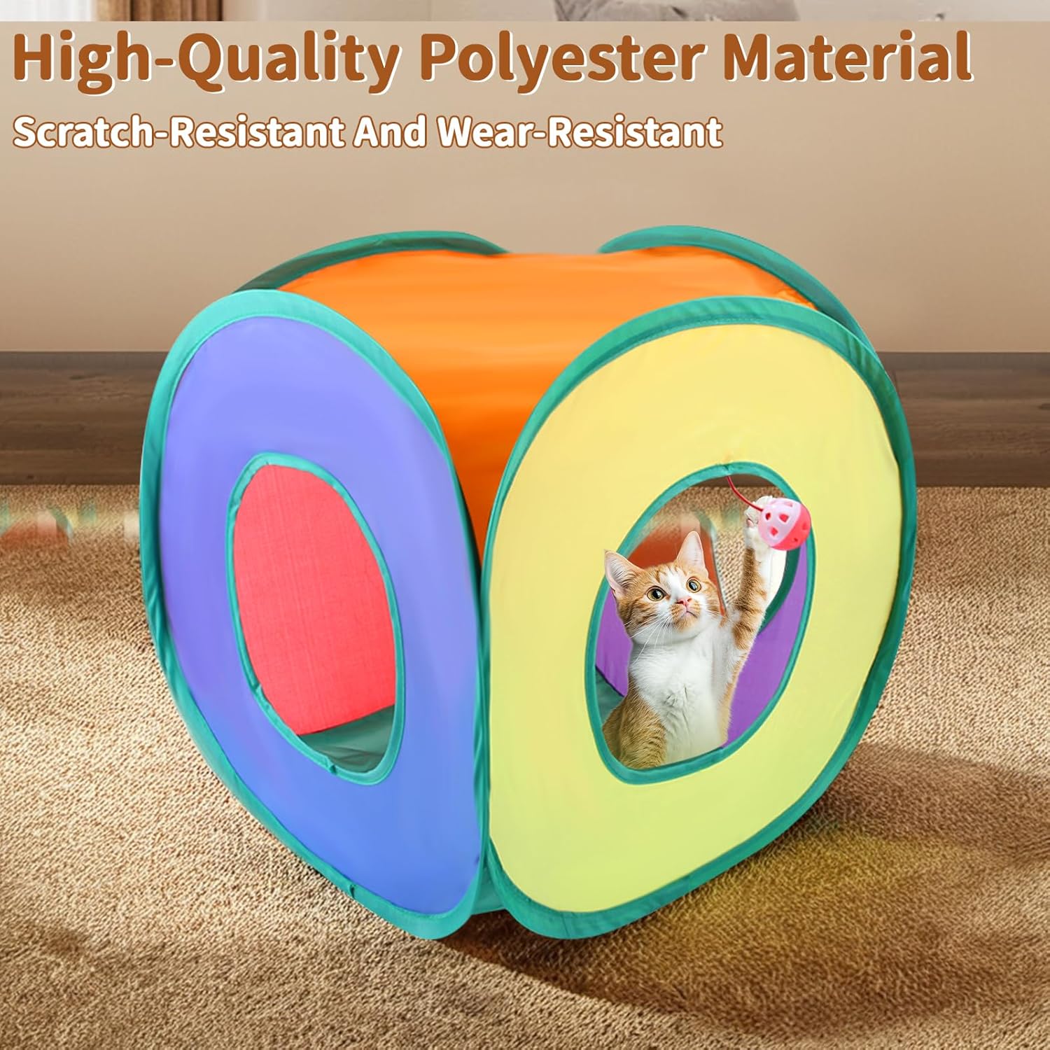 iCAGY Cat Toys, 25-Pack Toy Pack for Indoor Kittens, Kitten Toys Bulk Set - Interactive Kitty Toys with Cube, Crinkle Balls, Feather Wand - Cat Tous