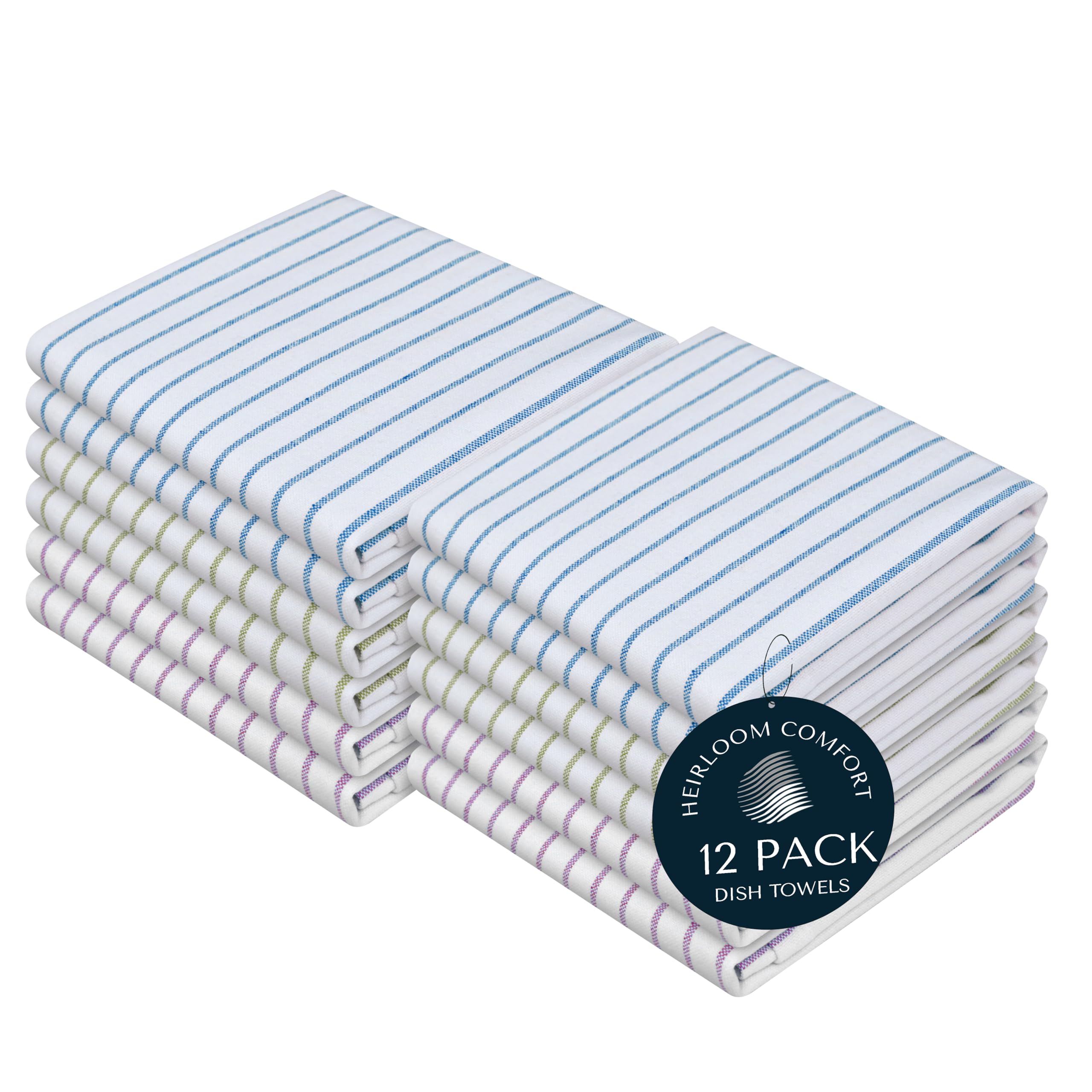 Torchons de cuisine anti-traces lot de 12 essuie-vaisselle coton absorbants