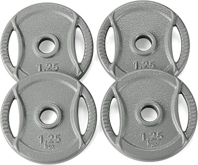 Amazon Basics 2.5cm Grip Ghisa Weight Plates