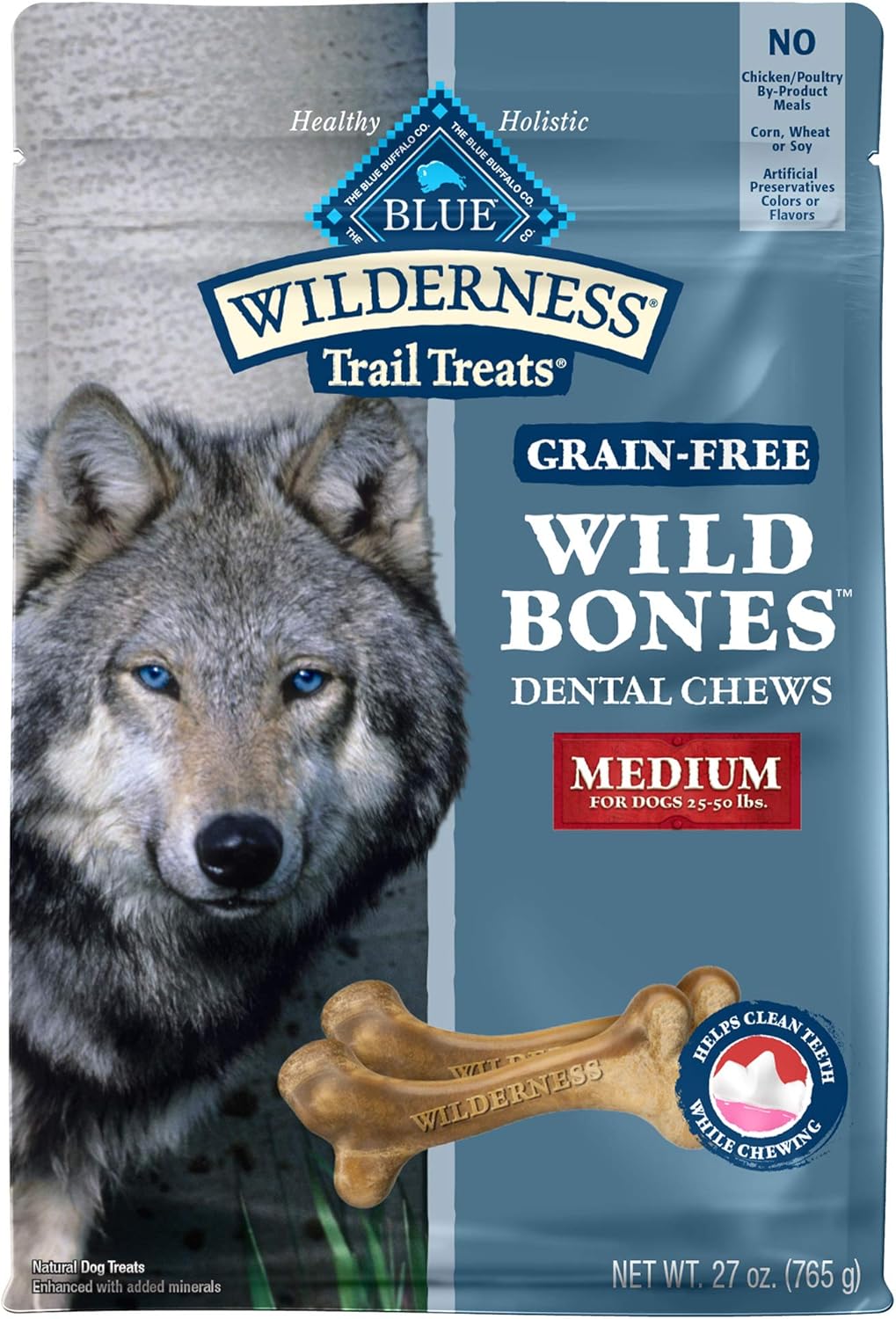 Blue Buffalo Wilderness Wild Bones Grain Free Dental Chews