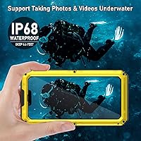 Vista 72 de Beasyjoy Funda impermeable para iPhone 13, funda de metal con protector de pantalla integrado, resistente protección de cuerpo completo, grado