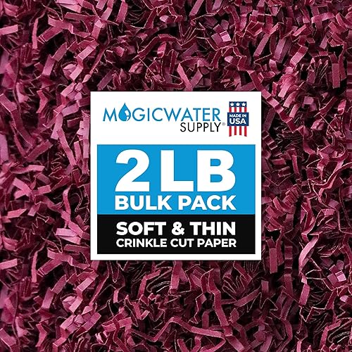 Miniatura 10 de MagicWater Supply - 2 libras - Negro - Relleno de papel de corte arrugado suave y fino, ideal para envolver regalos, relleno de cestas, cumpleaños,