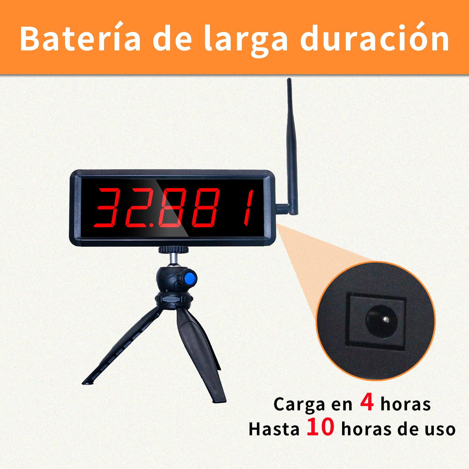 LUCKY TIME Temporizador láser inalámbrico para Sprints, Pantalla LED roja