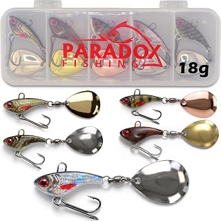 Paradox Spin Jig 5er Set, 6g bis 25g Barsch