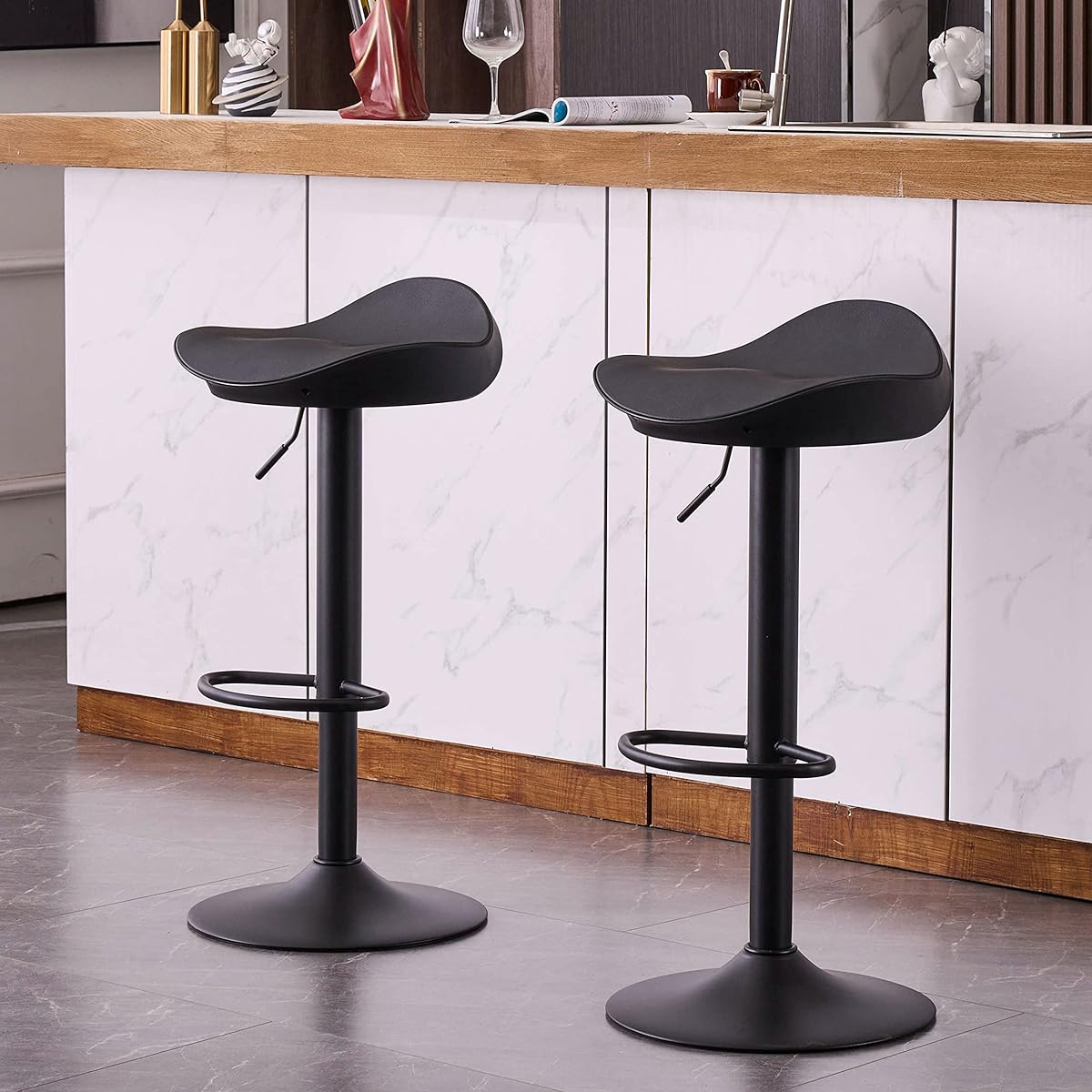 30/mo Finance YOUNUOKE Bar Stools Set of 2 360°Swivel and Height
