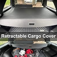 Vista 6 de Cubierta de Carga para 2022-2024 2025 2026 Jeep Grand Cherokee Accesorios (2 Filas; WL) 4XE, Funda de Seguridad para Equipaje Retráctil de Cuero