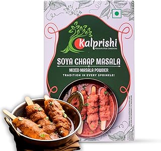 Kalprishi Premium Soya Chap Mixed Masala 100g Spicy & Aromatic Blend Ideal for Gravy & Tandoori Chaap Recipes No Added Preservatives or Colours Natural Oils Retained