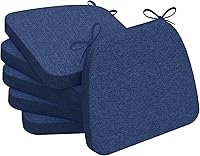 Vista 89 de AAAAAcessories - Cojines para silla en forma de D, 2" de espesor, almohadillas para sillas de comedor con lazos y removibles, cubierta lavable a