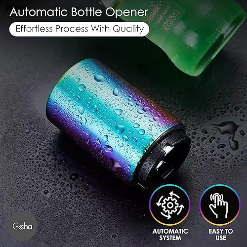 Miniatura 2 de GOCHA  Abrebotellas magnético con receptor automático de tapas  Abrebotellas de cerveza y soda de acero inoxidable de alta calidad  Diseño de empuje