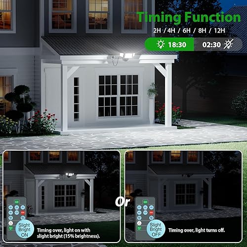 Miniatura 6 de iMaihom Iluminación LED para exteriores de 50 W, del atardecer al amanecer, 5000 lúmenes, luces de inundación enchufables al aire libre con control