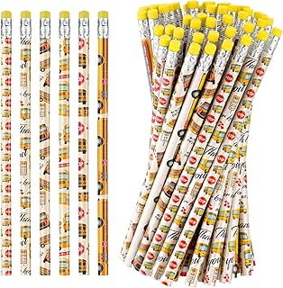 120 Pcs School Bus Pencils with Erasers Bus Driver Appreciation Gifts Accessories for End of The Year Gifts Driver Back to School Party Favors Supplies