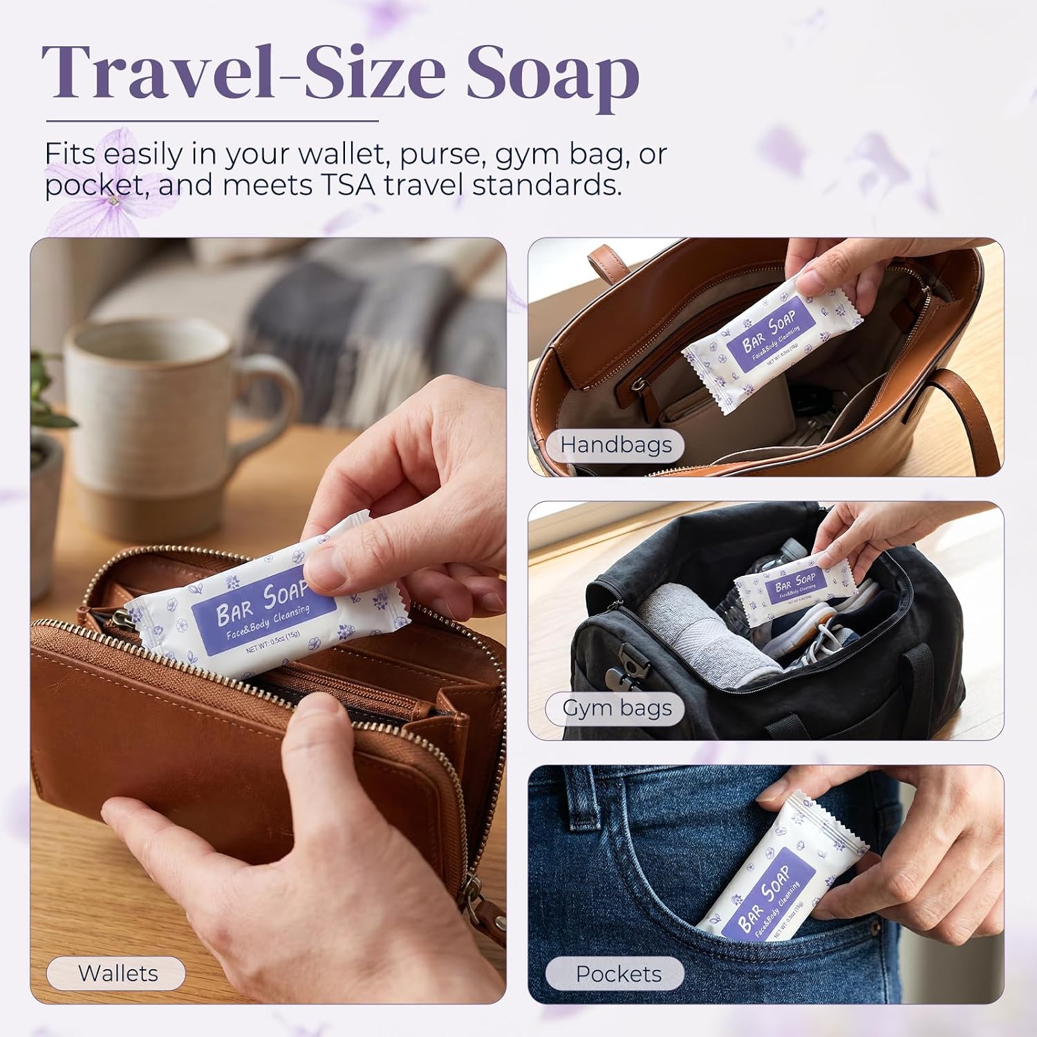 Mini Soap Bars Travel Size Bar Soap Bulk 15g/0.53 oz Fresh Scent (25-PACK) image 4