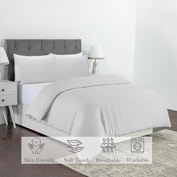 Dreamology King Duvet Cover Set, Lightweight & Breathable for Summer