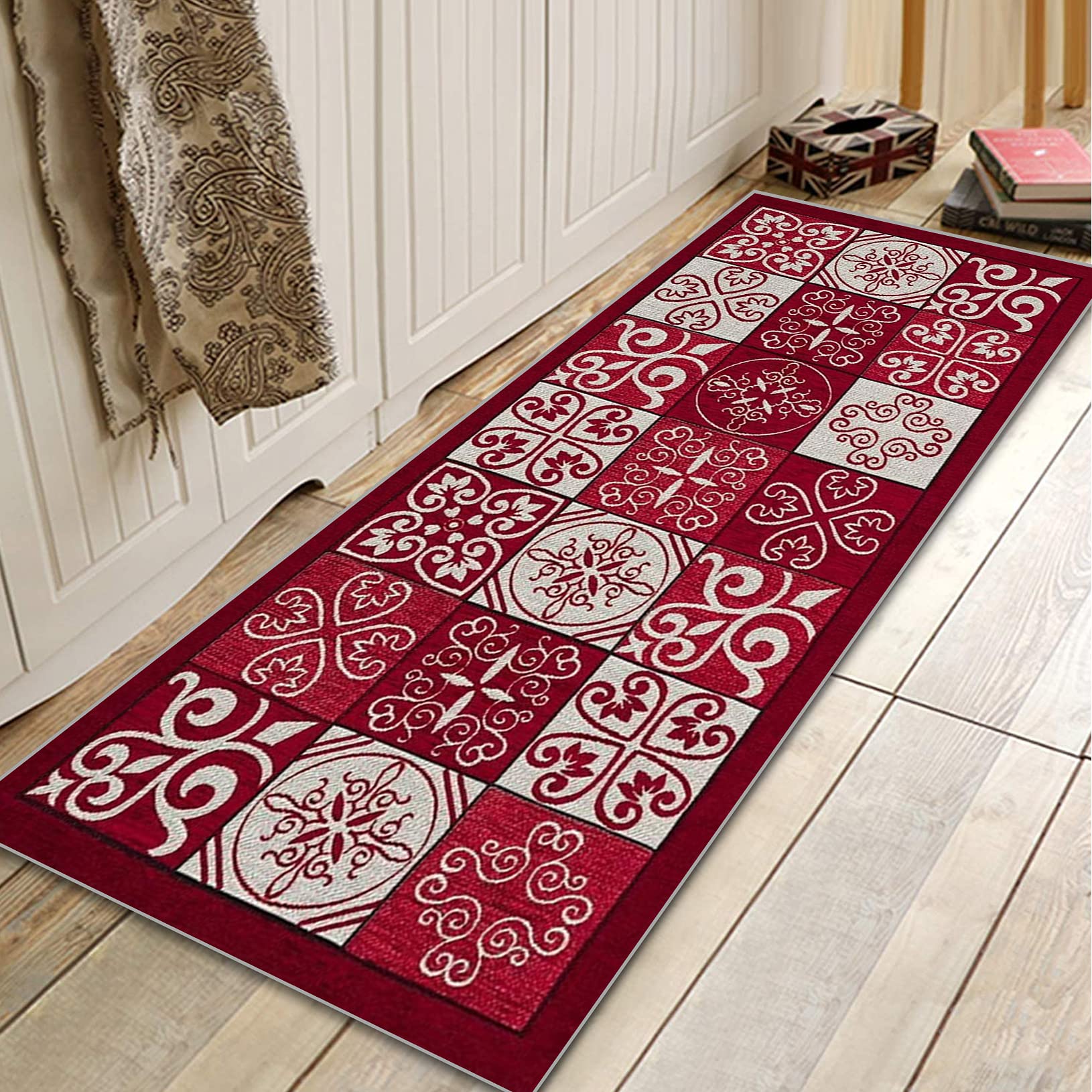 Amazon｜廊下敷き カーペット 120x250cm 床保護 キズ防止 ラグ ラグマット 大きいサイズ 洗える 丸洗い 折り畳み 可能  ホットカーペットカバー 対応 サラサラ, D｜廊下敷き・階段マット オンライン通販